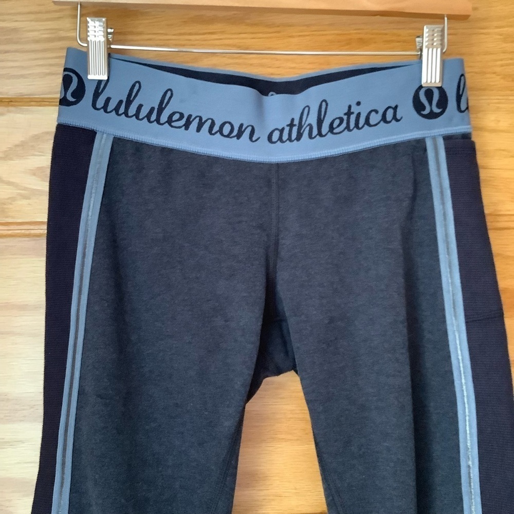LULULEMON Inner Essence Crop Leggings Heathered Naval Blue 8 - Picture 4 of 12